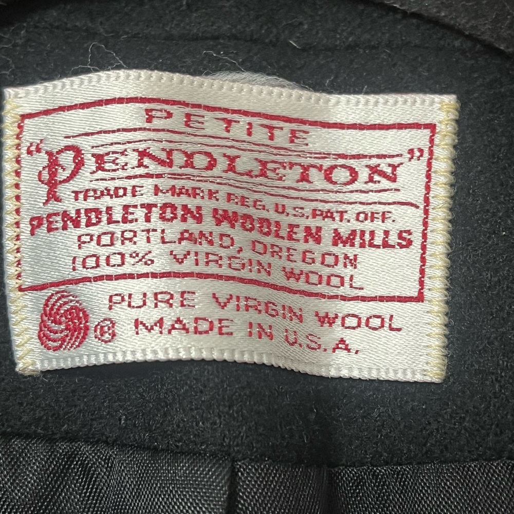 Pendleton Black Wool Blazer Jacket Petite 10 10p … - image 2